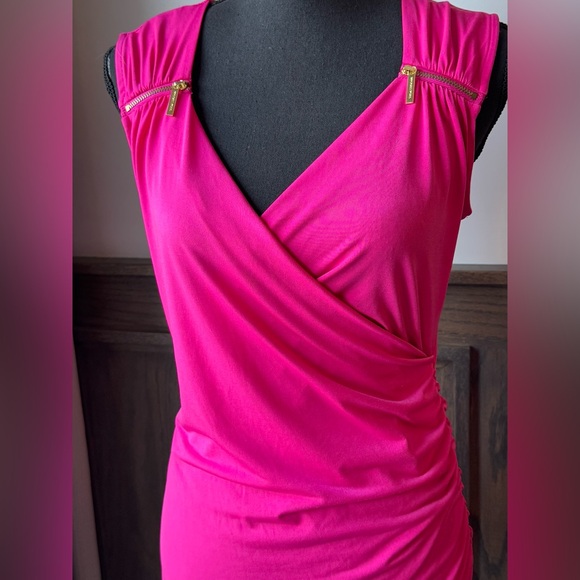 MICHAEL Michael Kors Pink Zipper Shoulder Dress size small medium - Picture 8 of 10